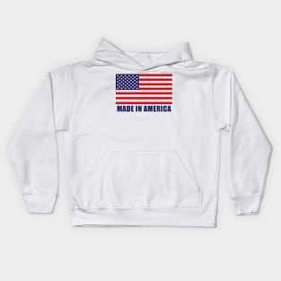 Made in America - American Flag - Patriotic Kids Hoodie